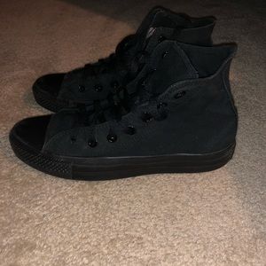 All Black Hightop Converse